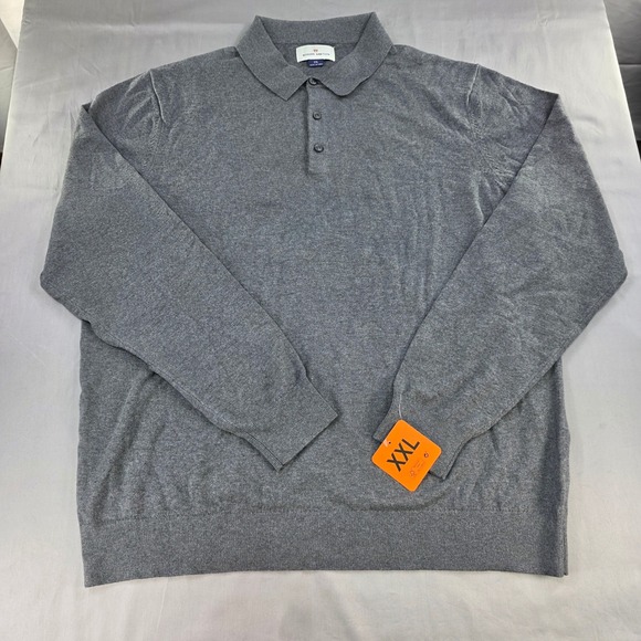 Modern Ambition Sweater Polo Recycled Stretch Wool Blend‎ Gray XXL NWT - Picture 1 of 8